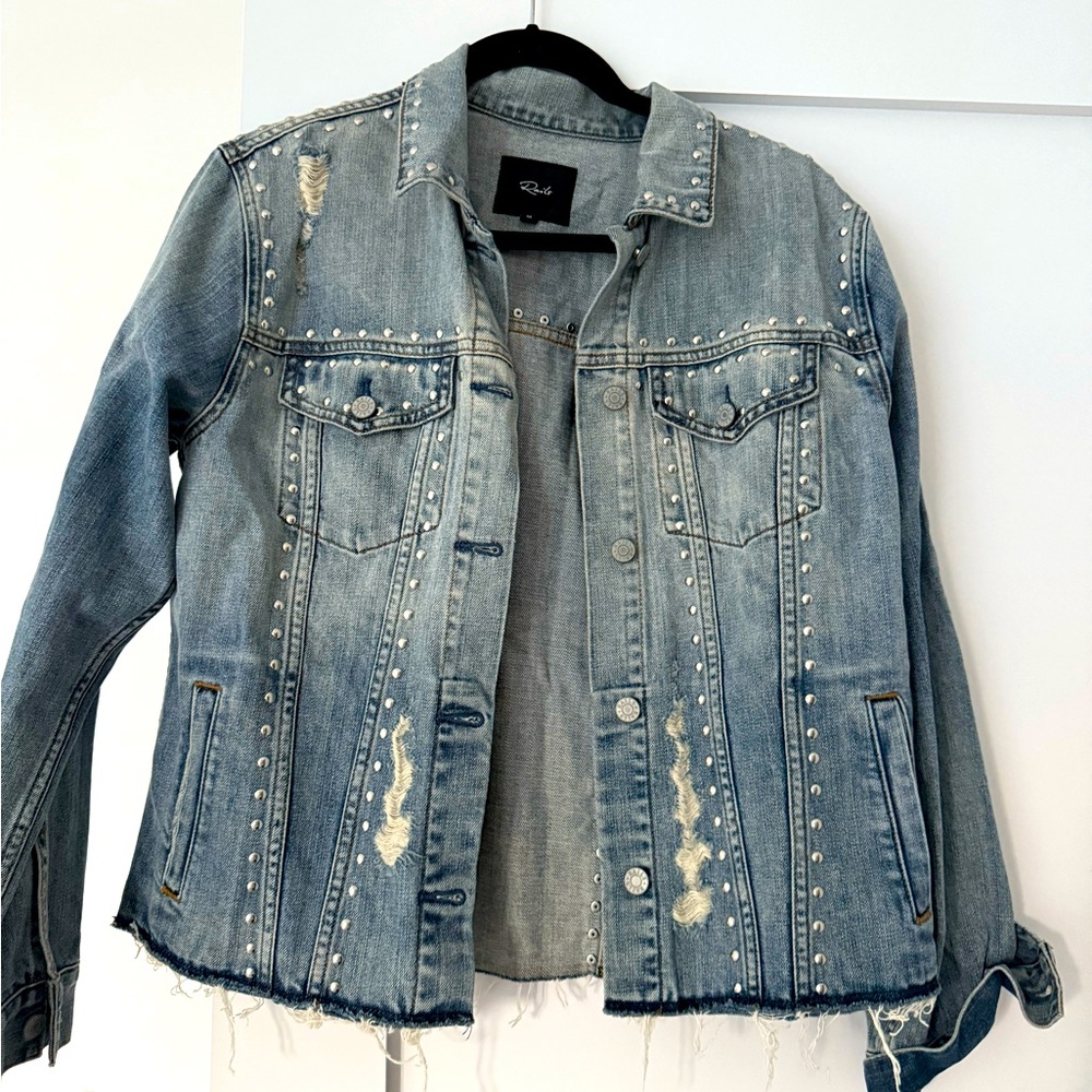 Rails distressed studded denim jacket, size M, excellent condition